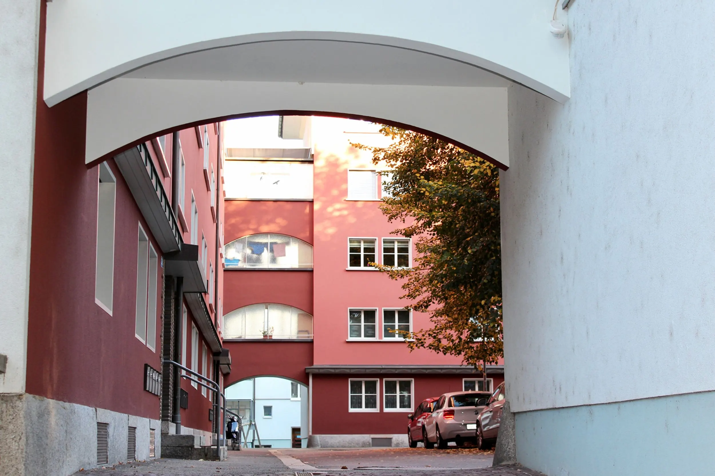 Ein Innenhof der Wohngenossenschaft