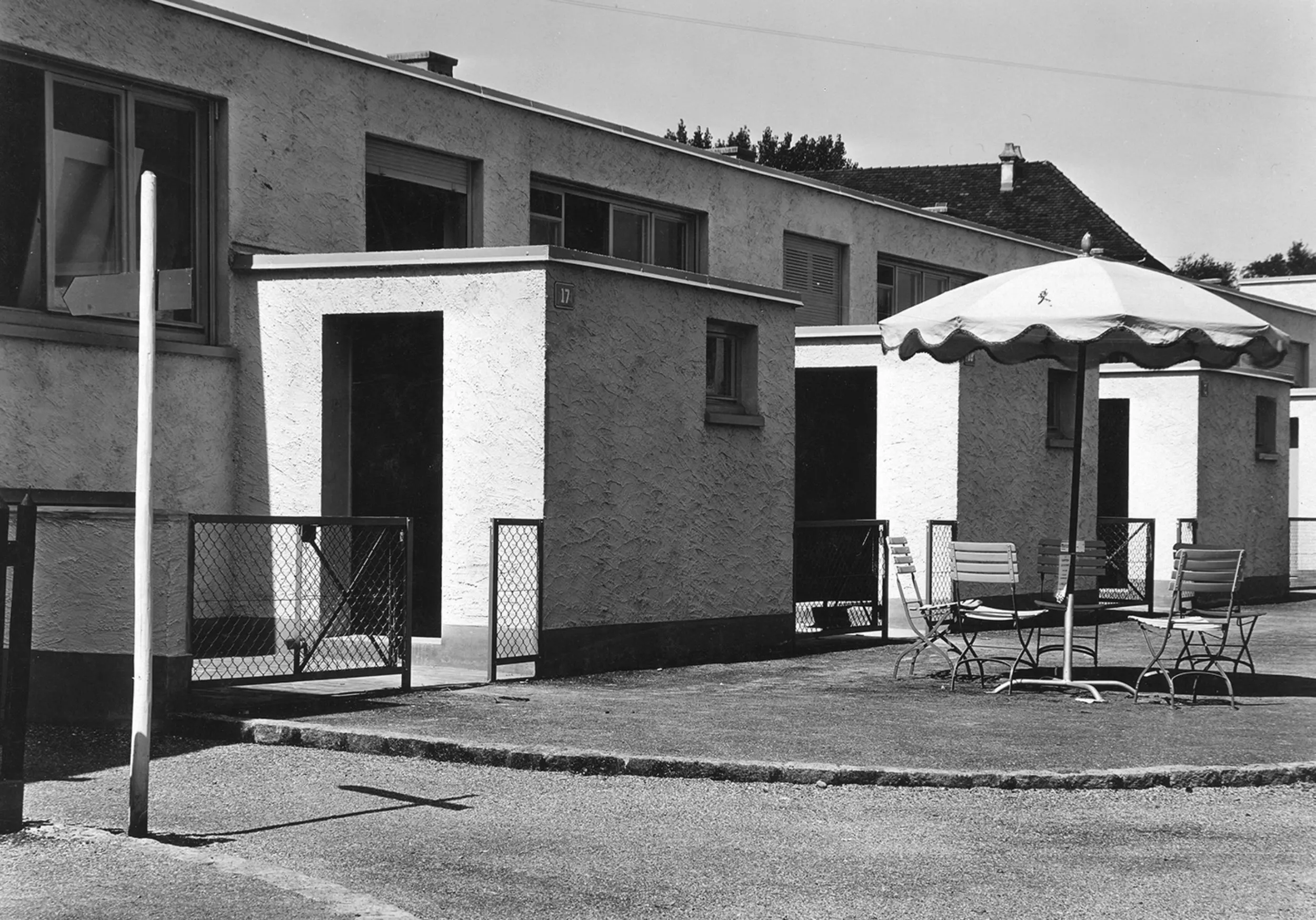 Seitenansicht der Wohnkolonie