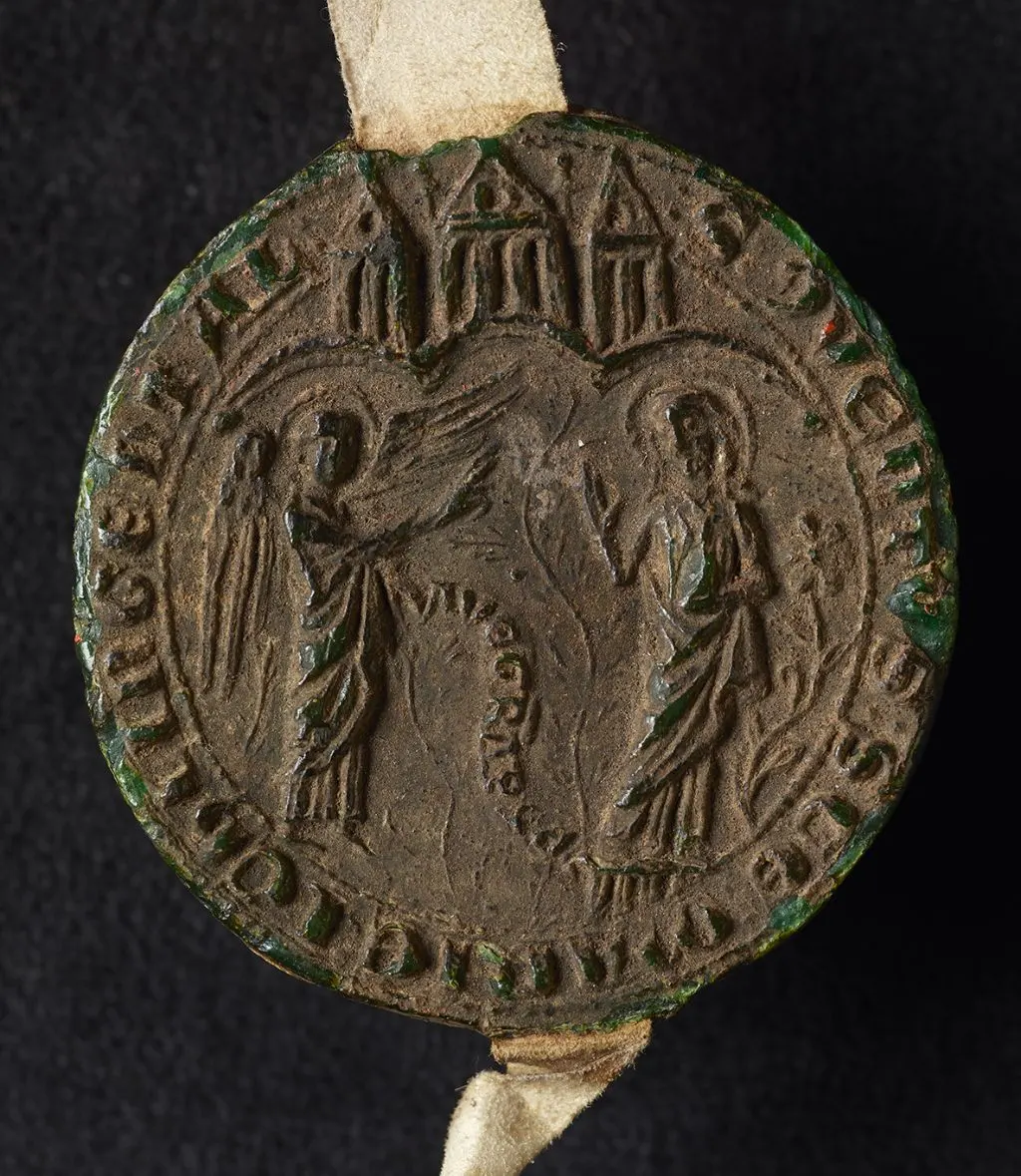 Das Klingentaler Konventssiegel in der Urkunde von 1483