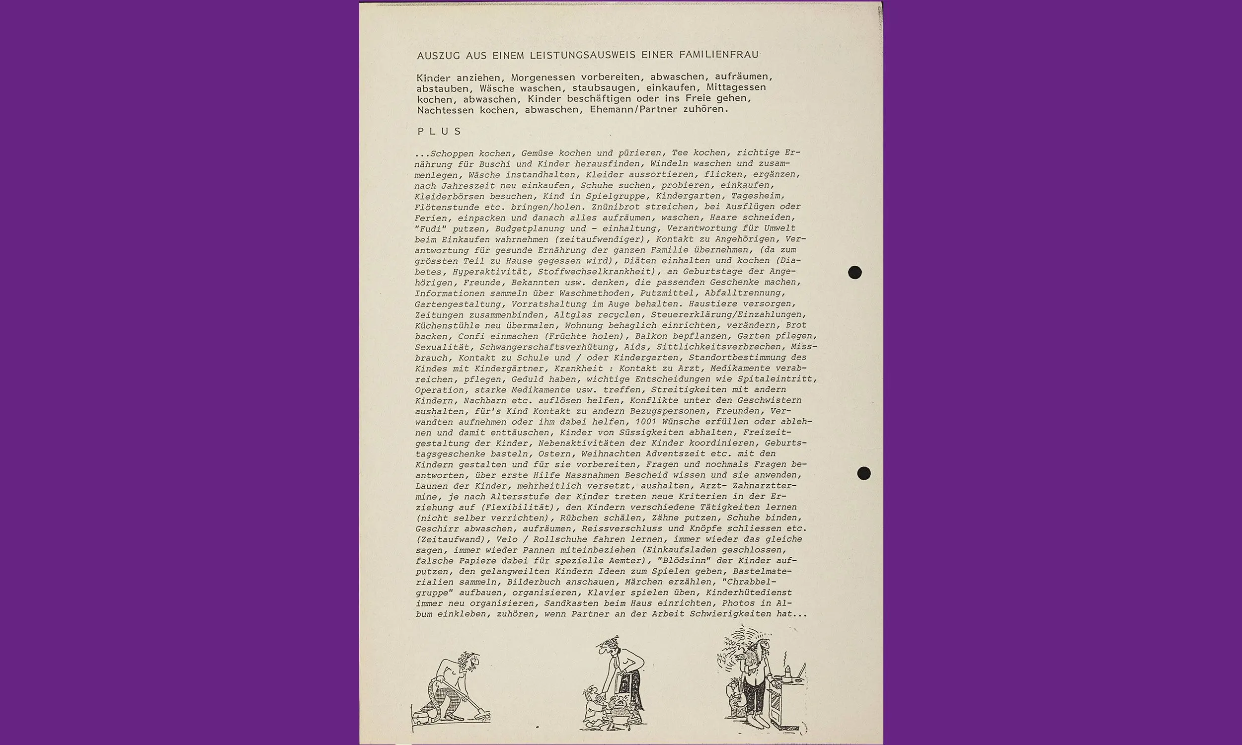 Broschüre: Wenn Frau will steht alles still, Bern 1991.