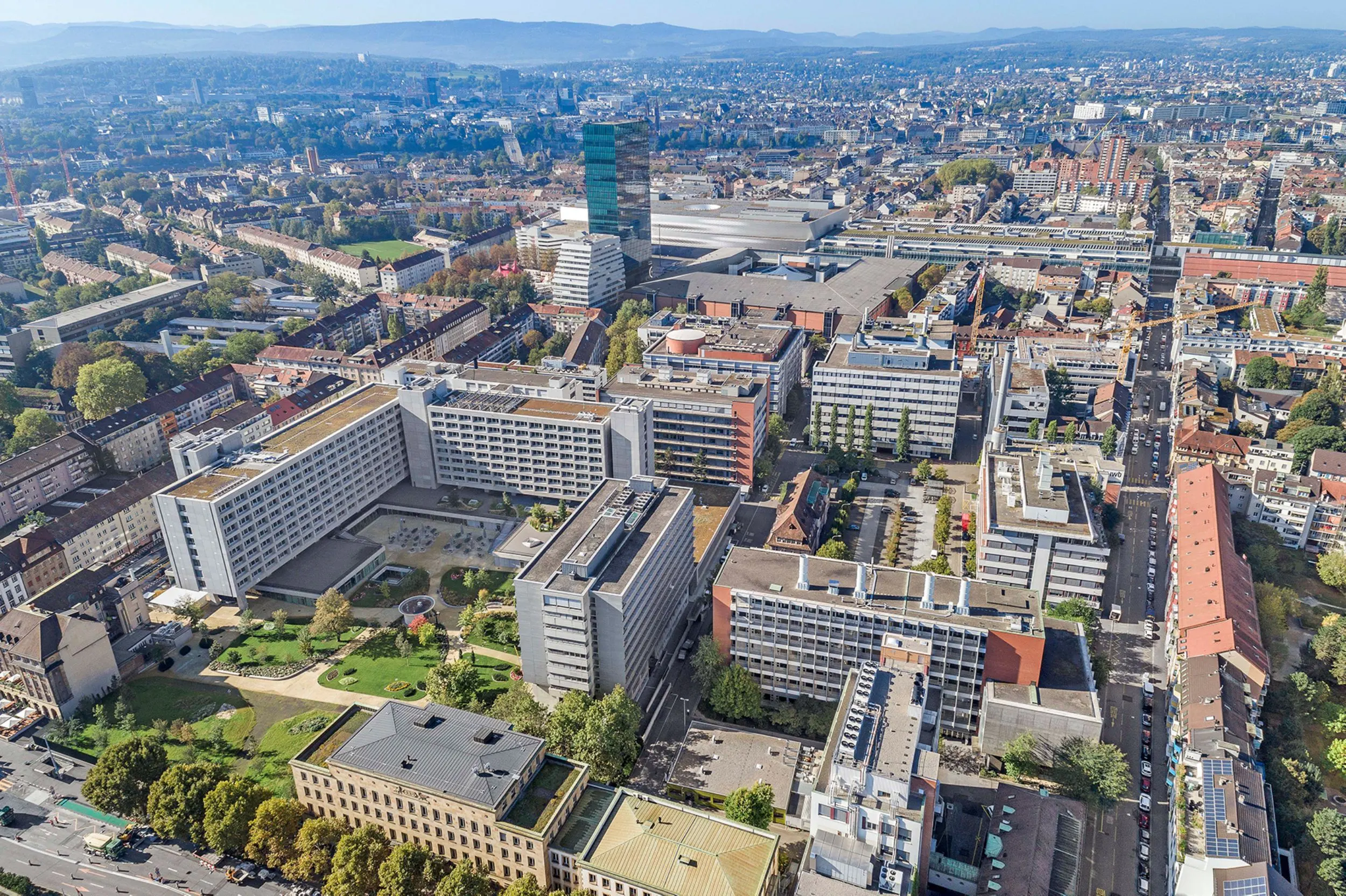 Das Rosental-Firmenareal in der Vogelperspektive