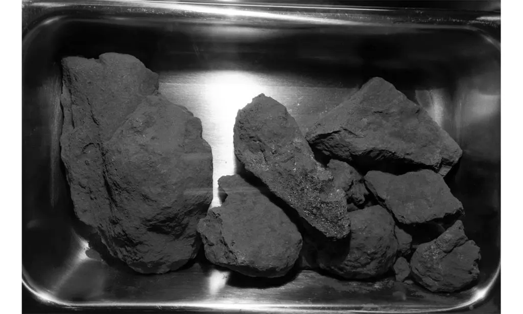 Mondgestein der Apollo 11 Mission im Transportbehälter