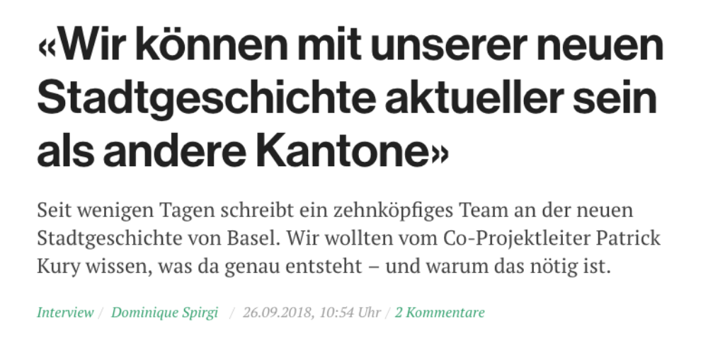 Artikel der TagesWoche