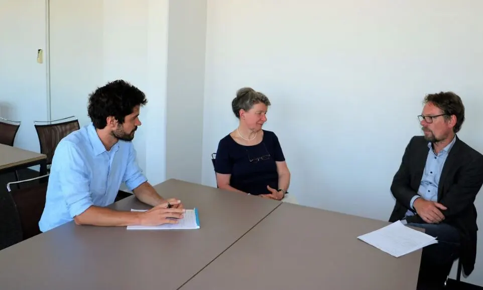 Christine Christ-von Wedel mit Daniel Sidler und Marcus Sandl im Gespräch